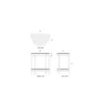 Scalloped Half Round Rattan Side Table - Image 9