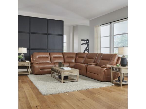Cameron 6 Piece Sectional Sectionals Brown