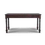 Console Desk W/ Barley Twist Leg Desks Blue 22