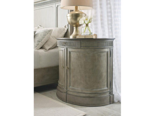 Savona Demilune Bachelor Chest Versaille Finish W/elm Top Nightstands American Drew
