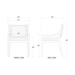 Milano Dining Chair W/ Upholstered Seat & Back - Image 9