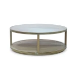 Cohan Round Coffee Table W/ Rattan - Image 4