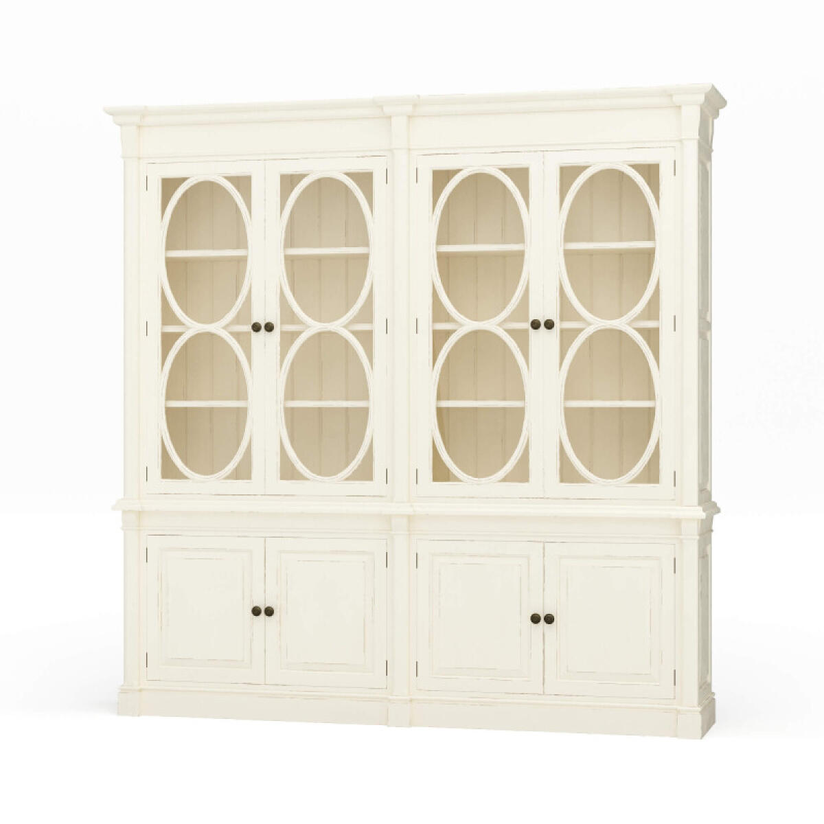 b209f356edb60f073ce2066f4549b084 Fiona 2 Piece Display Cabinet W/ Glass Shelves - Image 1