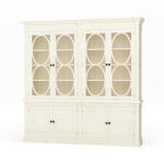 Fiona 2 Piece Display Cabinet W/ Glass Shelves