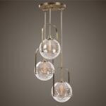 Mimas, 3 Lt Cluster Pendant Lighting Brass 13