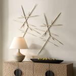 Fireworks Metal Wall Decor, S/2 Wall Decor Cream 11