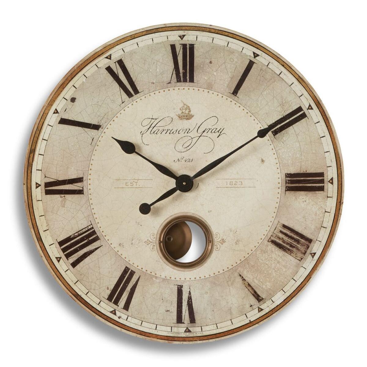 Harrison Gray 23″ Wall Clock Clocks Bronze / White 2 Harrison Gray 23″ Wall Clock Clocks Bronze / White 2