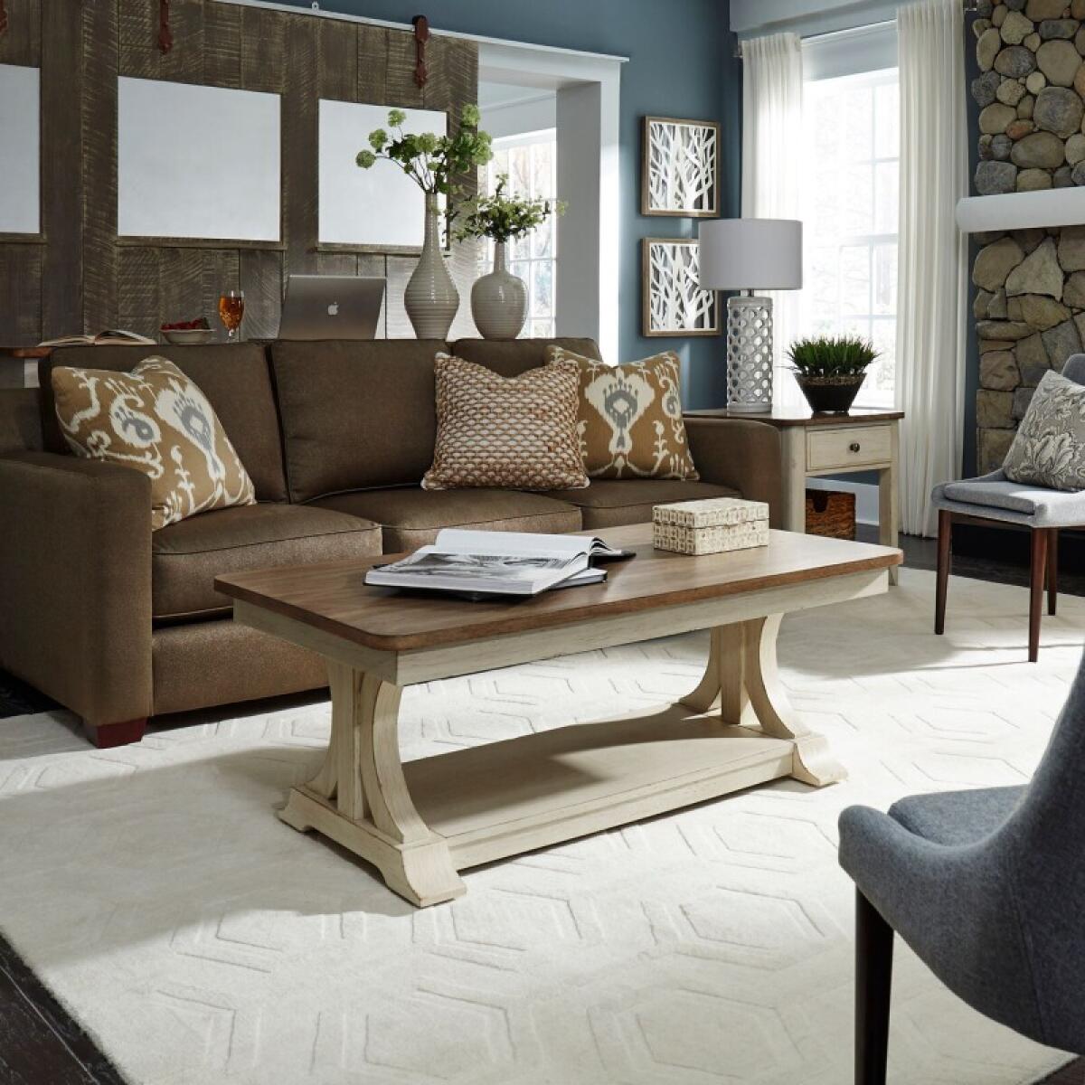 b26333eb43d6140d64103b3a7a13dfc1 Farmhouse Reimagined 3 Piece Set (1-Cocktail 2-End Tables) - Image 1