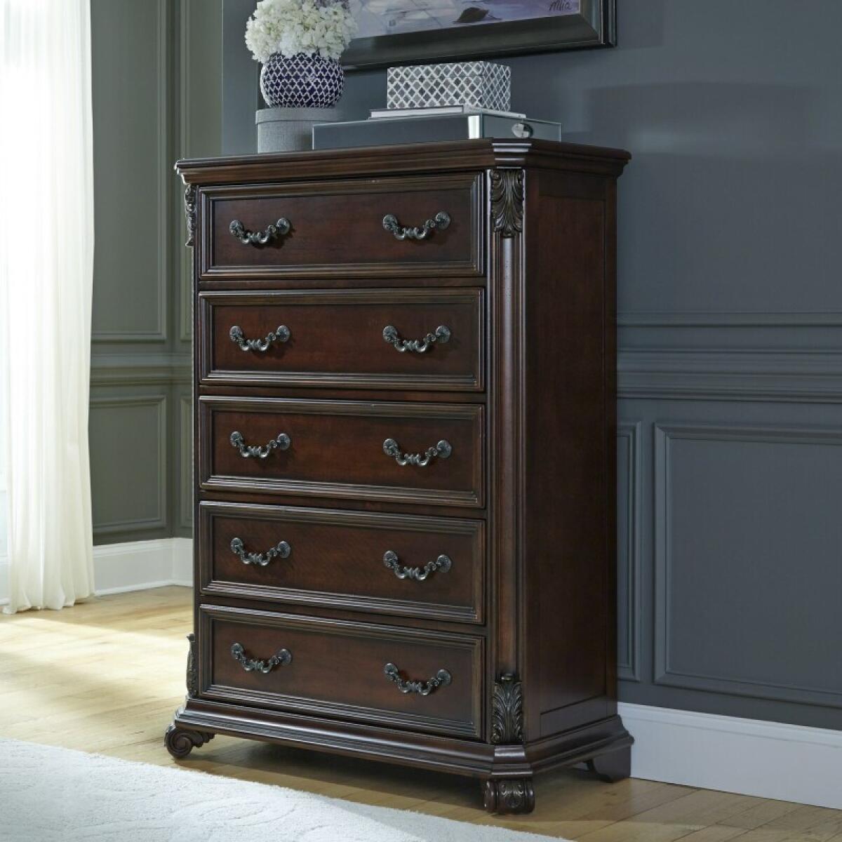 Messina Estates 5 Drawer Chest Chests Brown 2 Messina Estates 5 Drawer Chest Chests Brown 2