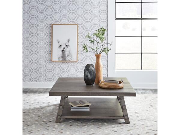 Modern Farmhouse Oversized Square Cocktail Table Cocktail & Coffee Tables Cocktail & Coffee Tables