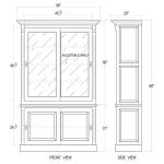 Hudson 88” Bookcase W/ 2 Sliding Doors Bookcases Bookcases 10
