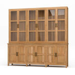 Madrone 12 Door Display Cabinet W/ Glass Shelves