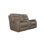 Wendell Leather Power Reclining Loveseat with Center Console - Image 5