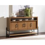 Sliding Door Buffet Dining Storage Brown 12