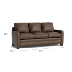 Carolina Leather Track Arm Sofa - Image 5
