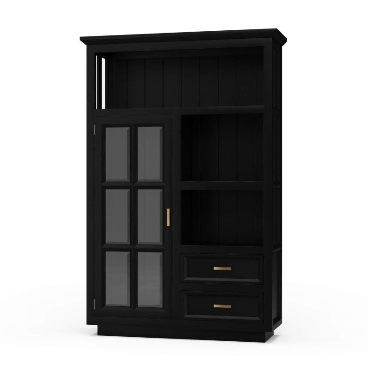 b4185770d468eaeea73269036a6a21e2 Dakota 1 Door Display Cabinet - Image 1
