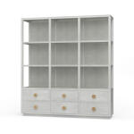 Cohan Open Cabinet W/ 6 Drawers W/ Rattan