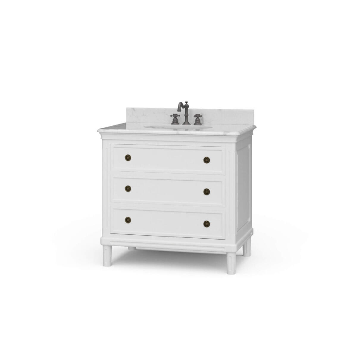 b4599da97dbd9ffc81ed16f27b28b51f Hayward Single Vanity W/ Sink & Marble Top - Image 1