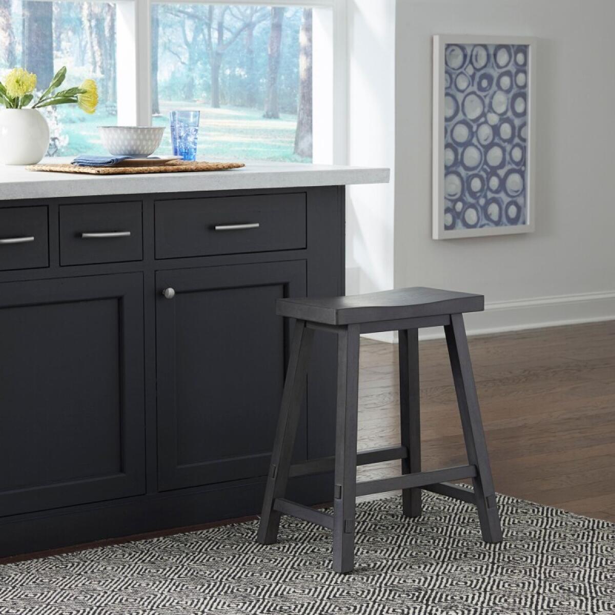 b46e2be0ee91f94f6116bc388788a3b4 Creations 24 Inch Sawhorse Counter Stool - Slate - Image 1