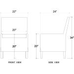 Bilboa Slipcovered Side Dining Chair - Image 9