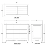 Provence 3 Drawer Dresser Large - Image 7