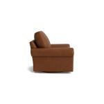 True Custom™ True Custom® Leather Large Roll Arm Swivel Chair - Image 4