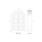 Vannes 2 Door Display Cabinet - Image 8