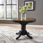 Carolina Crossing Pedestal Table Set- Black Dining Sets Black 7