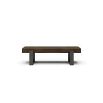 Tuscan Rustic Distressed Rectangular Coffee Table W/ Metal - Teak - Image 6