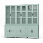 Madrone 12 Door Display Cabinet W/ Glass Shelves - Image 2