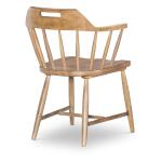 Spindle Back Arm Chair W. Handle Cut Out Chairs & Benches Barnwood Oak 10