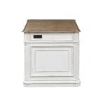Magnolia Manor Jr Executive Desk Base Desk Bases Antique White & Weathered Bark 19