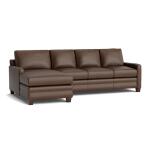 Carolina Leather Track Arm Chaise Sectional - Image 3