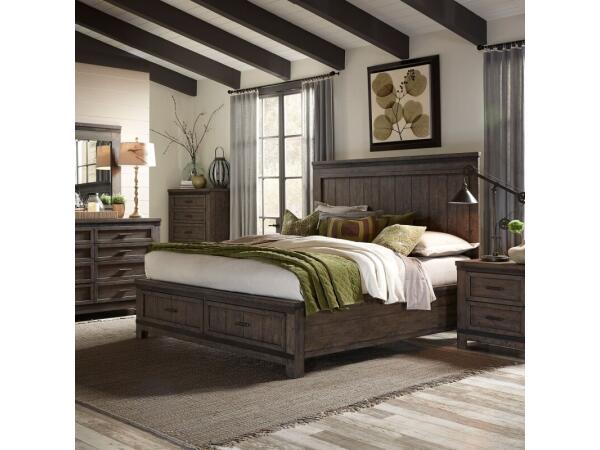 Thornwood Hills King Two Sided Storage Bed, Dresser & Mirror, Night Stand Bedroom Sets Bedroom Sets