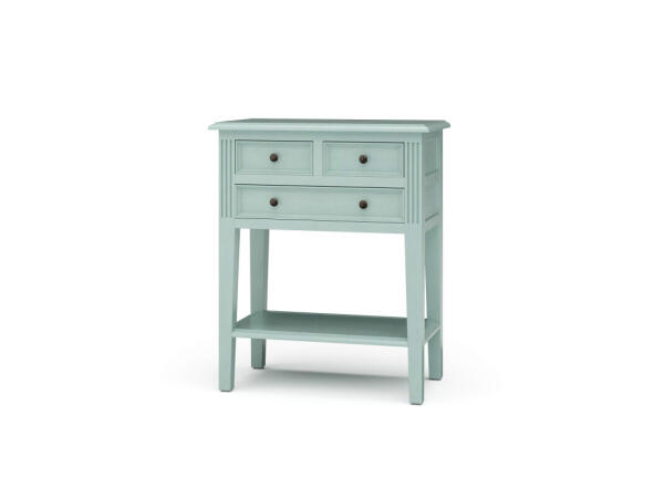 Eton 3 Drawer Side Table Chairside Tables Blue