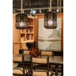 Oceana Rattan Pendant Medium Lighting Black 14