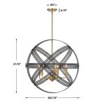 Spherical, 5 Lt Pendant Lighting Black 27