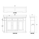 Roosevelt 3 Drawer Narrow Sideboard - Image 2