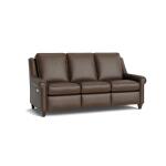 Magnificent Motion Leather Panel Arm Reclining Sofa - Image 3