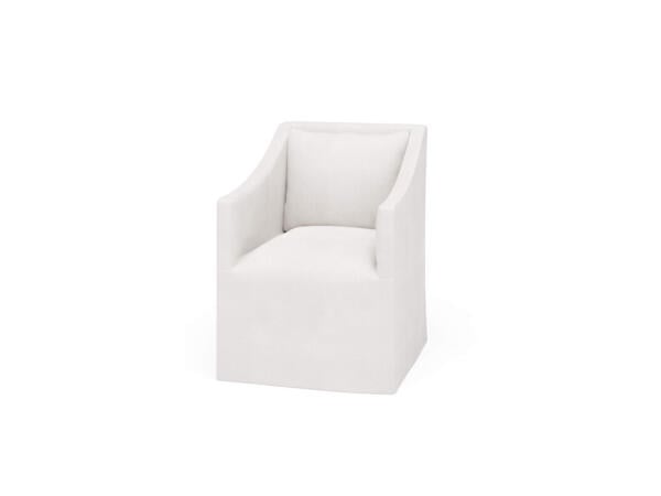 Zara Slipcovered Dining Chair W/ Arms Chairs & Benches Arctic