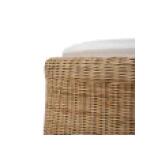 Newport Rattan Round Small Ottoman W/ Cushion - Image 7