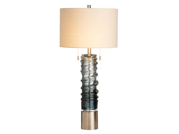 Guildford Swirl Twins Pull Chain Table Lamp Lighting Crestview Collection
