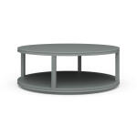 Cohan Round Coffee Table W/ Wood Shelf