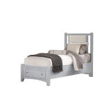 Bonanza TWIN UPHOLSTERED STORAGE BED 3/3 - LINEN