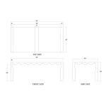 Chloe Dining Table 84'' - Image 7