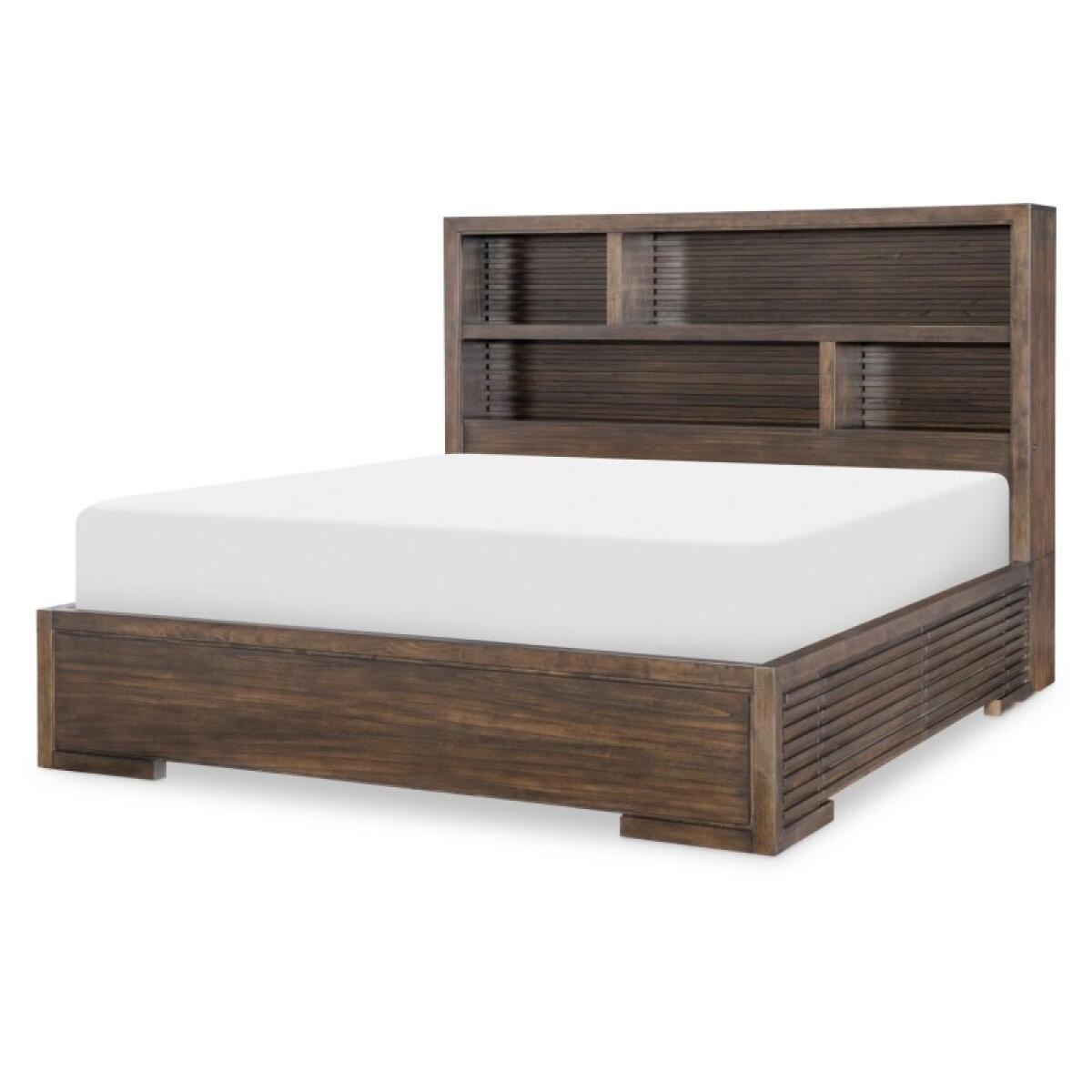 b85e3ca2f3c8b27a9c2ecf38cfbe7a93 4290 Architect BR Complete Bookcase Bed W. 2 Side Storage Queen 5/0 - Image 1