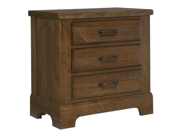 Cool Rustic Nightstand – 3 Drawers Nightstands Amber