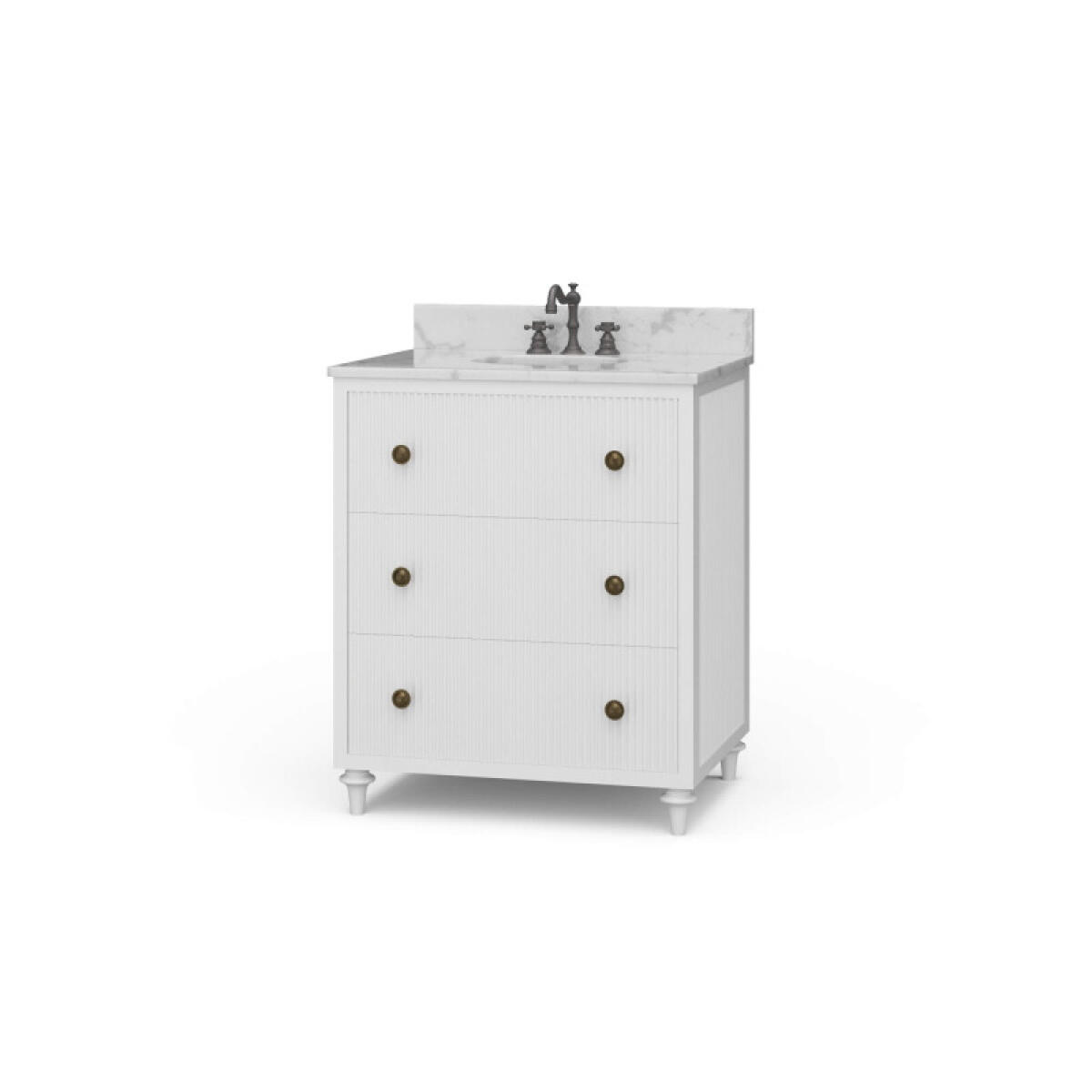 b88d6faba9e8b2e2422b015224f6734d Kraton Single Vanity W/ Sink & Marble Top - Image 1