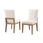 Dovetail Dining UPHOLSTERED SIDE CHAIR WHITE FABRIC Chairs & Benches Bleached White 8