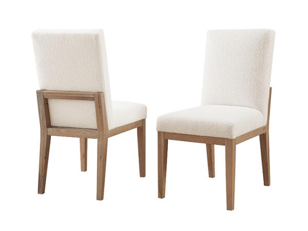 Dovetail Dining UPHOLSTERED SIDE CHAIR WHITE FABRIC Chairs & Benches Bleached White